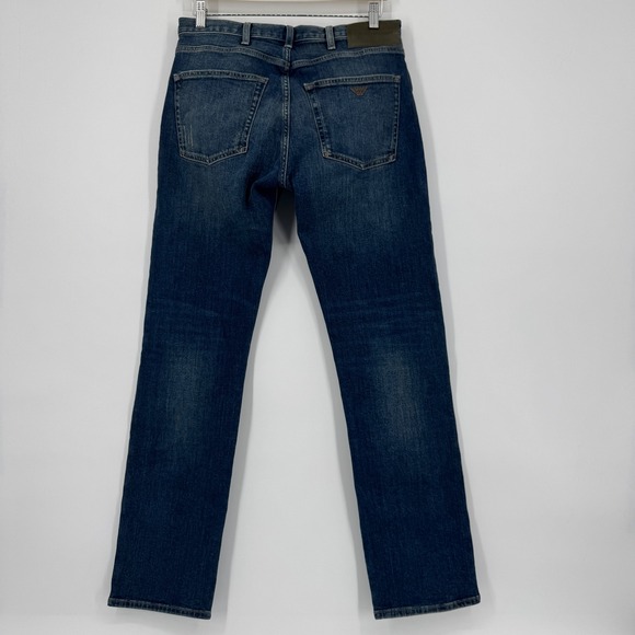Emporio Armani Men Jeans Dark Wash J45 Slim Fit Casual Wear 32 - Picture 4 of 10